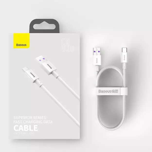 Baseus Superior USB - USB Typ C fast charging data cable 66 W (11 V / 6 A) Huawei SuperCharge SCP 1 m black (CATYS-01) 15