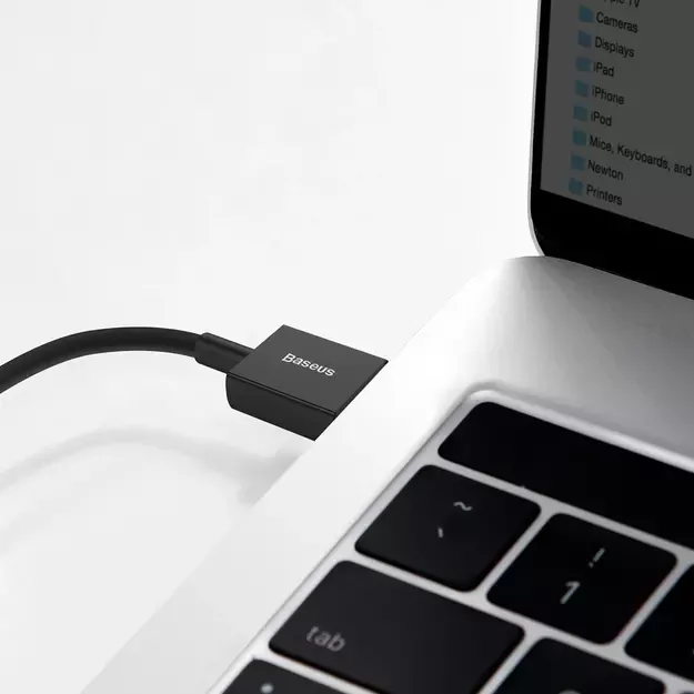 Baseus Superior USB - USB Typ C fast charging data cable 66 W (11 V / 6 A) Huawei SuperCharge SCP 1 m black (CATYS-01) 9