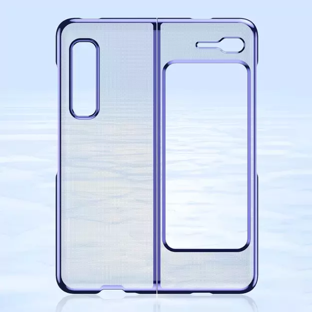Plating Case hard case Electroplating frame Cover for Samsung Galaxy Fold blue 19