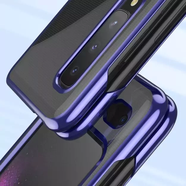 Plating Case hard case Electroplating frame Cover for Samsung Galaxy Fold blue 17