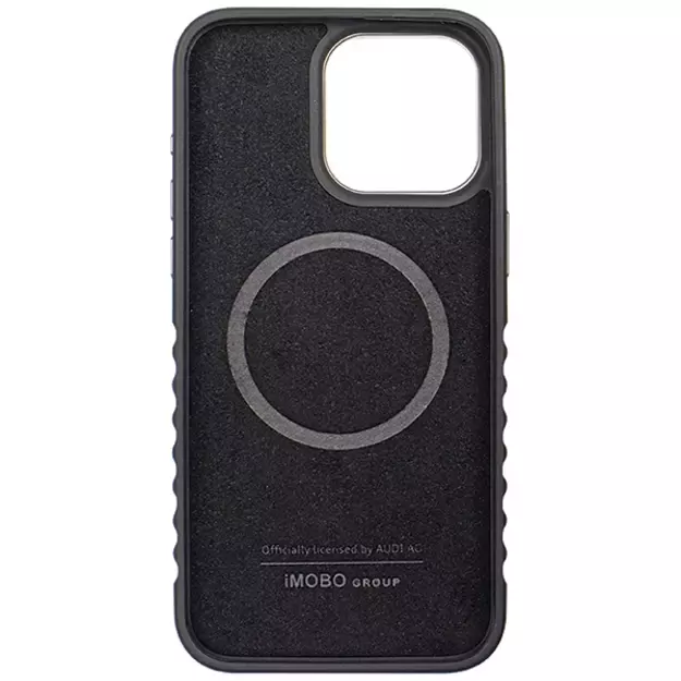 Audi Genuine Leather case with MagSafe for iPhone 15 Pro Max - black and red 16