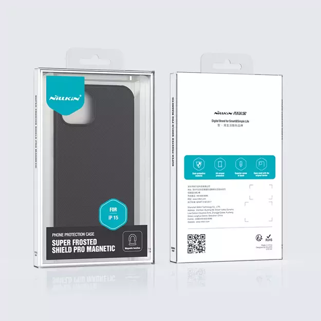 Nillkin Super Frosted Shield Pro Magnetic Case for iPhone 15 - black 36
