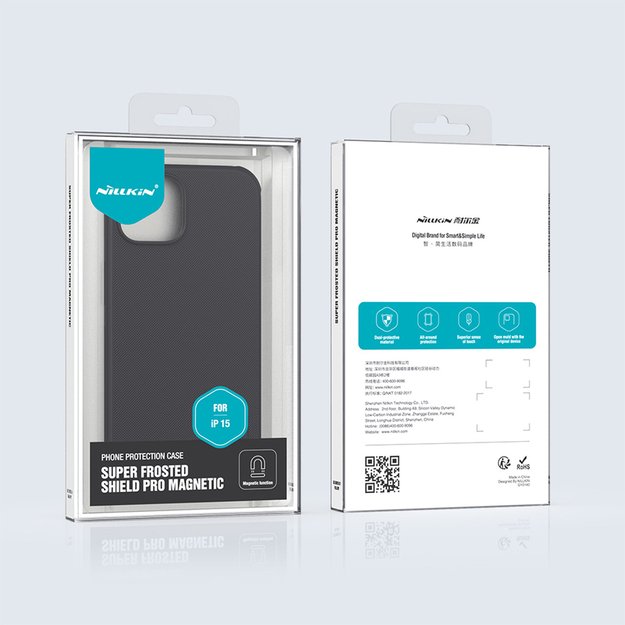 Nillkin Super Frosted Shield Pro Magnetic Case for iPhone 15 - black 16