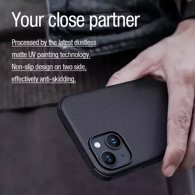 Nillkin Super Frosted Shield Pro Magnetic Case for iPhone 15 - black 29