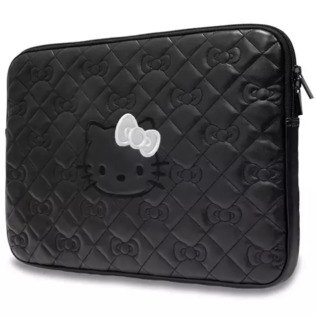 Hello Kitty Zip PU Quilted Bows case for a 14&quot  laptop - black 1