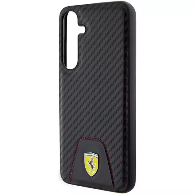 Ferrari Carbon Stitched Bottom case for Samsung Galaxy S24+ - black 11
