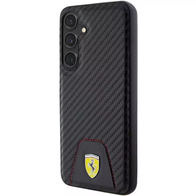 Ferrari Carbon Stitched Bottom case for Samsung Galaxy S24+ - black 7