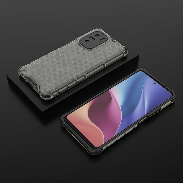 Honeycomb Case armor cover with TPU Bumper for Xiaomi Redmi K40 Pro+ / K40 Pro / K40 / Poco F3 black 14