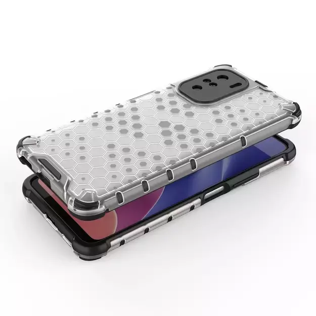 Honeycomb Case armor cover with TPU Bumper for Xiaomi Redmi K40 Pro+ / K40 Pro / K40 / Poco F3 black 5