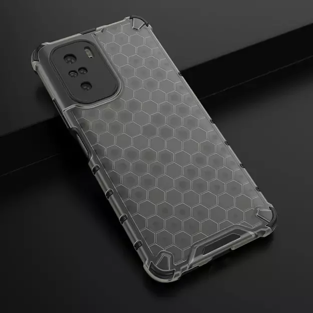 Honeycomb Case armor cover with TPU Bumper for Xiaomi Redmi K40 Pro+ / K40 Pro / K40 / Poco F3 black 3