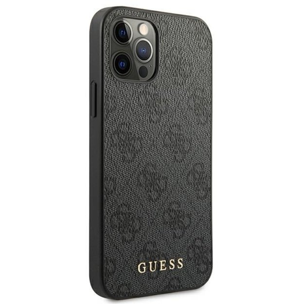 Guess 4G Metal Gold Logo Case for iPhone 12 / 12 Pro - Gray 3
