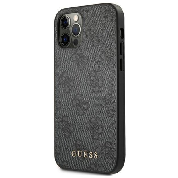 Guess 4G Metal Gold Logo Case for iPhone 12 / 12 Pro - Gray 1