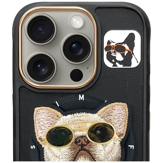Nimmy Glasses Cool Dog MagSafe Case for iPhone 16 Pro - Black 1
