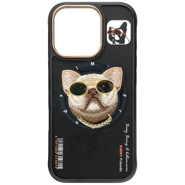 Nimmy Glasses Cool Dog MagSafe Case for iPhone 16 Pro - Black 5