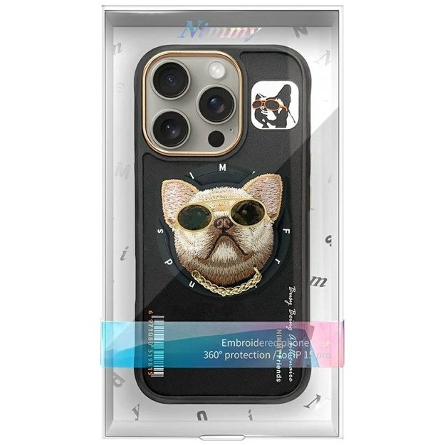 Nimmy Glasses Cool Dog MagSafe Case for iPhone 16 Pro - Black 9