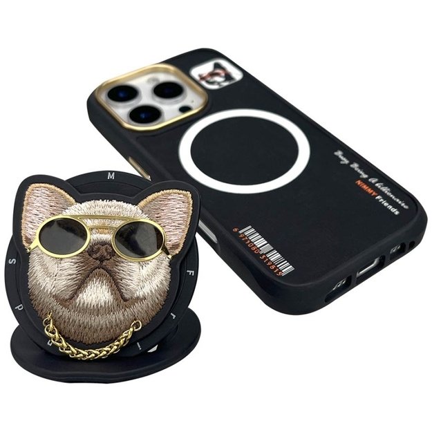 Nimmy Glasses Cool Dog MagSafe Case for iPhone 16 Pro - Black 2