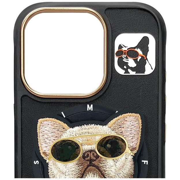 Nimmy Glasses Cool Dog MagSafe Case for iPhone 16 Pro - Black 6