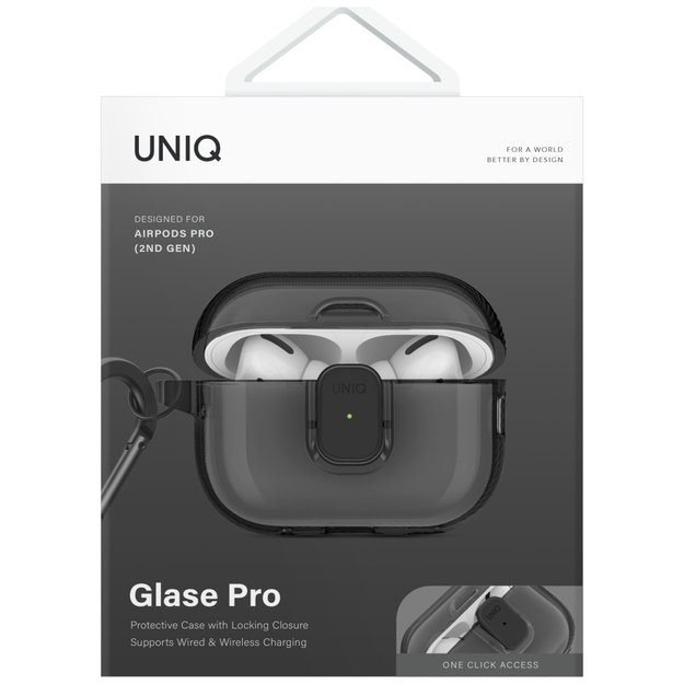 Uniq Glase Pro Case for AirPods Pro 2 - Black 1