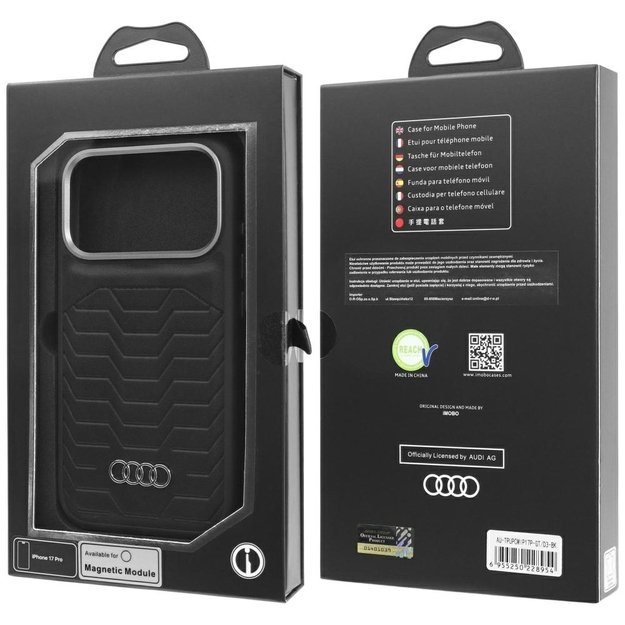 Audi GT Synthetic Leather MagSafe case for iPhone 17 Pro - black 9
