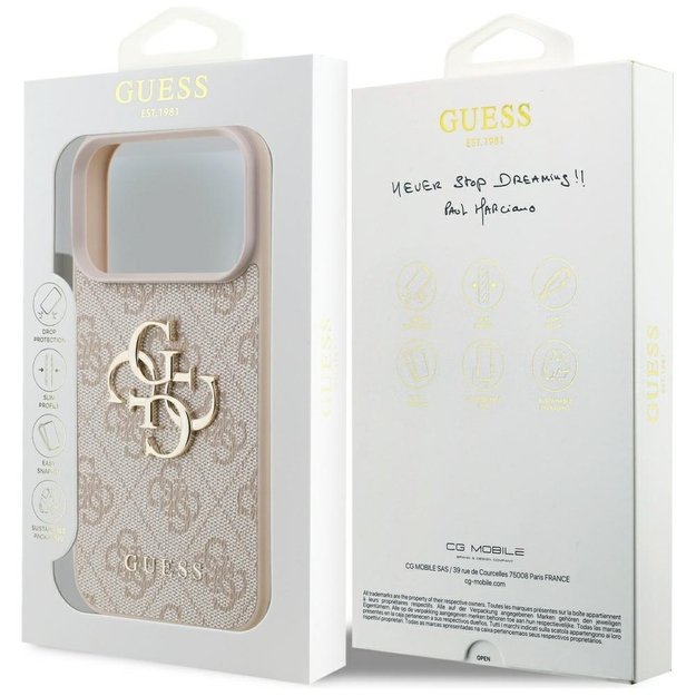 Guess 4G Big Logo Case for iPhone 17 Pro - Pink 7