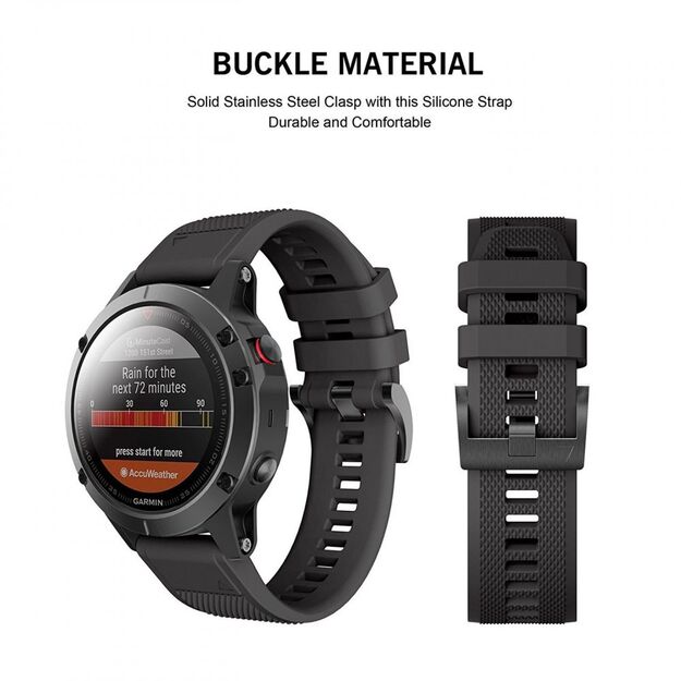 Tech-Protect Smooth case for Garmin Fenix 5 / 6 / 6 Pro / 7 - black 1