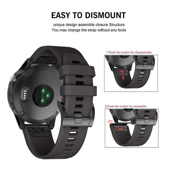 Tech-Protect Smooth case for Garmin Fenix 5 / 6 / 6 Pro / 7 - black 2