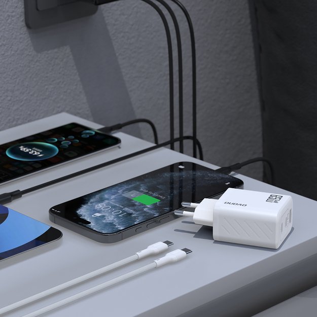 Dudao A29 65W GaN Wall Charger 2 x USB-C + 1 x USB-A - White 3
