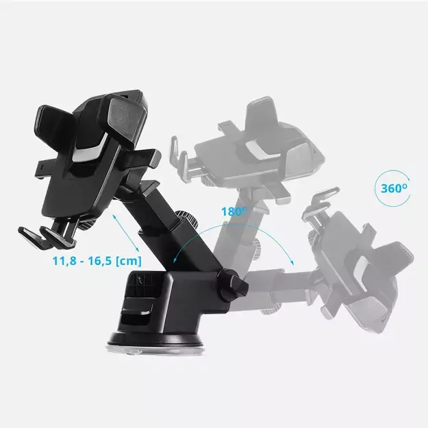 Telescopic Car Mount Phone Holder Dashboard or Windshield for black 4