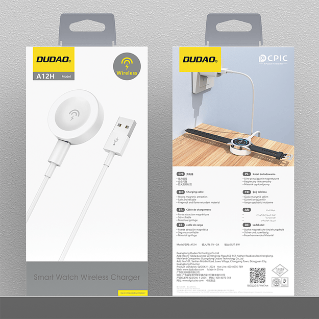 Dudao A12H Wireless Charger for Huawei Smartwatches - White 6
