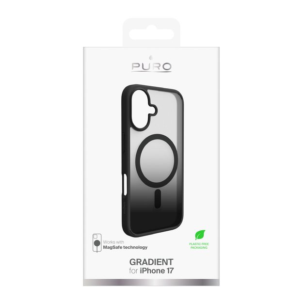 Puro Gradient TPU MagSafe Compatible Case for iPhone 17 - Black 1