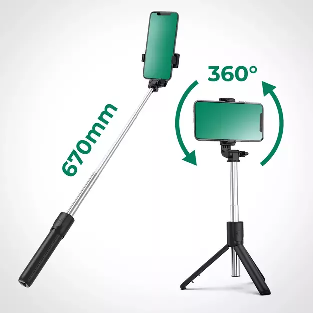 Selfie stick WRY1S telescopic tripod 0.7m for phone - black 25