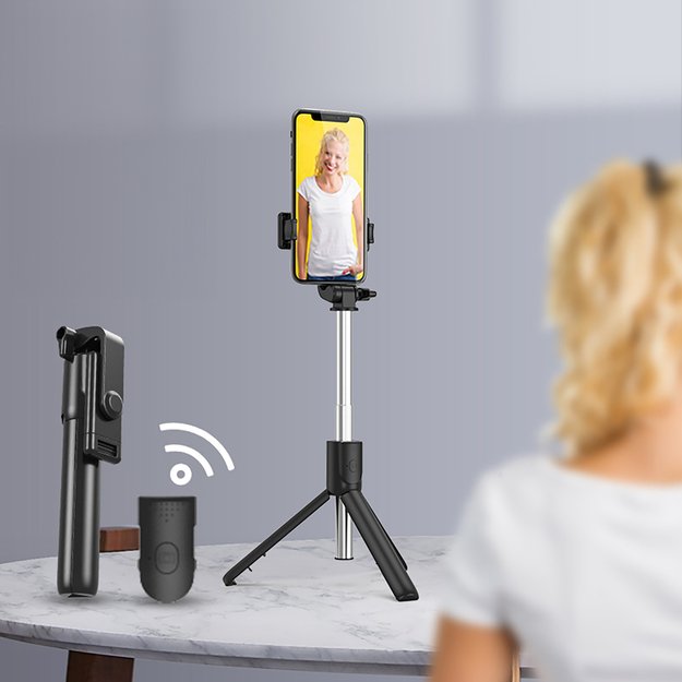 Selfie stick WRY1S telescopic tripod 0.7m for phone - black 4