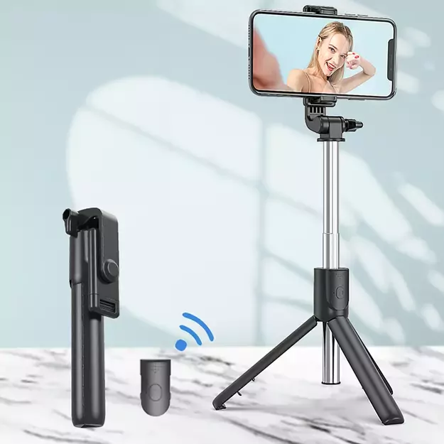 Selfie stick WRY1S telescopic tripod 0.7m for phone - black 12
