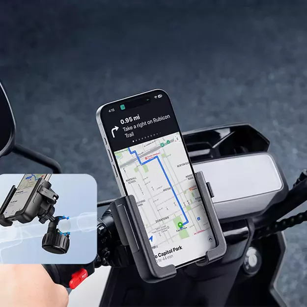 Baseus GoTrip Phone Holder for Bike, Scooter, Moped - Black 15