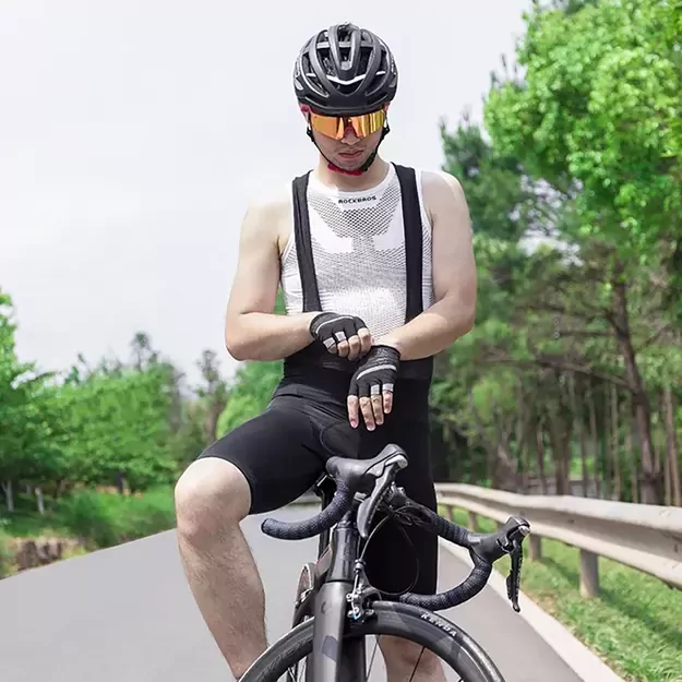 Rockbros RK2002L short bib shorts with L insert - black 12