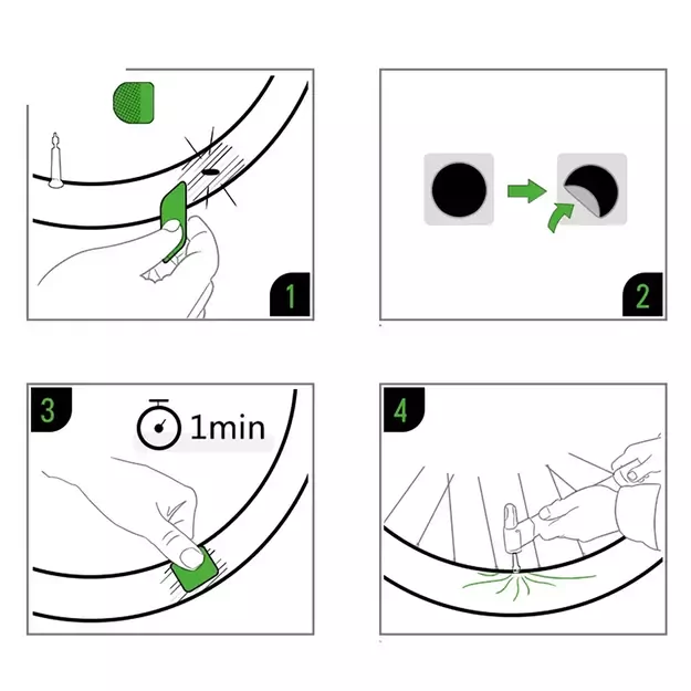 Rockbros GJ2001 repair kit for bicycle inner tubes - translucent 1