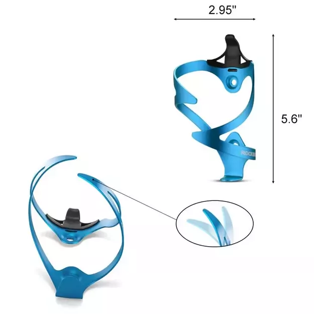 Rockbros 2017-11ABL Aluminum Bike Bottle Holder - Blue 6
