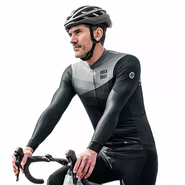 Rockbros cycling jersey 15120009005 long sleeve spring/summer XXL - black 3