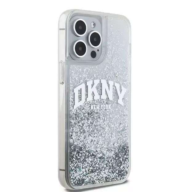 DKNY Liquid Glitter Big Logo case for iPhone 15 Pro - white 3