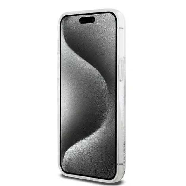 DKNY Liquid Glitter Big Logo case for iPhone 15 Pro - white 4