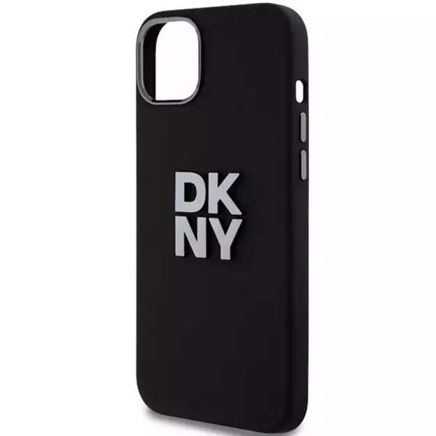 DKNY Liquid Silicone Metal Logo iPhone 15/14/13 Case - Black 5