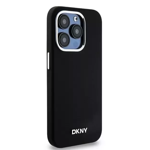 Etui DKNY Liquid Silicone Small Metal Logo MagSafe na iPhone 14 Pro - czarne 3