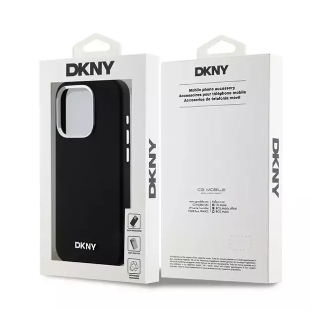 Etui DKNY Liquid Silicone Small Metal Logo MagSafe na iPhone 14 Pro - czarne 7