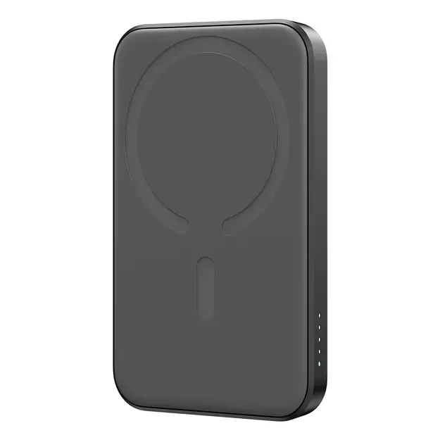 Powerbank Joyroom JR-W020 Mini 5000mAh USB-A USB-C inductive 20W - black + USB-C / USB-C cable 1