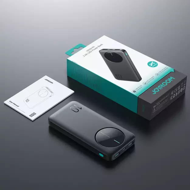 Powerbank Joyroom JR-PBF12 10000mAh 2.4A 2x USB-A 1x USB-C - black 15