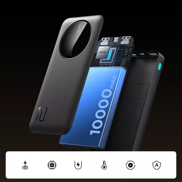 Powerbank Joyroom JR-PBF12 10000mAh 2.4A 2x USB-A 1x USB-C - black 12