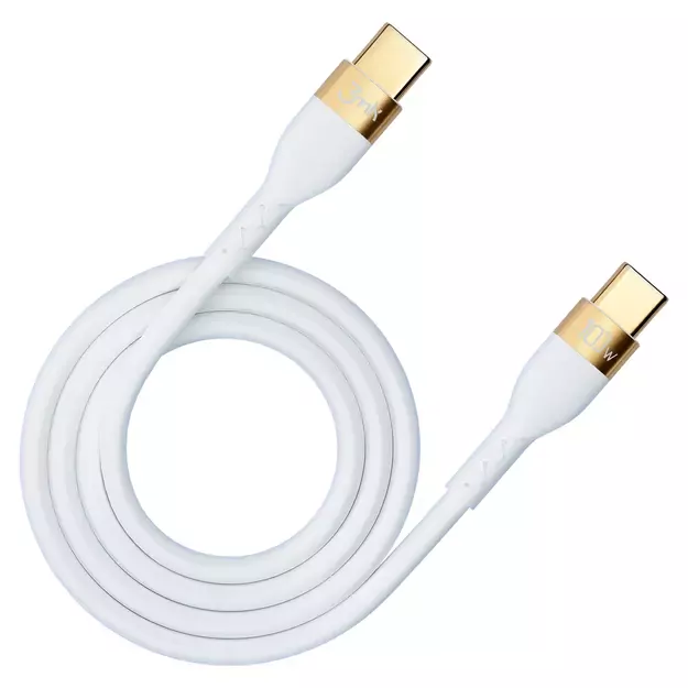 3mk Hyper Silicone Cable USB-C / USB-C 100W 2m - white 2