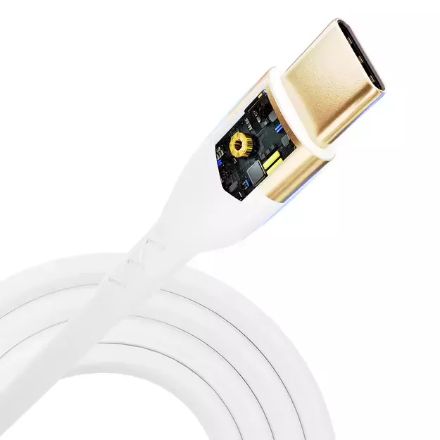 3mk Hyper Silicone Cable USB-C / USB-C 100W 2m - white 4