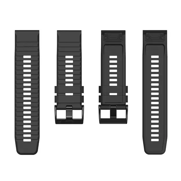 Silicone Strap for Garmin Fenix 3 / 5X / 6X / 7X Pro - Black 2