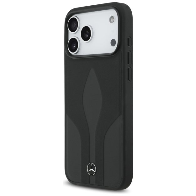 Mercedes Leather The Move MagSafe Case for iPhone 17 Pro Max - Black 1